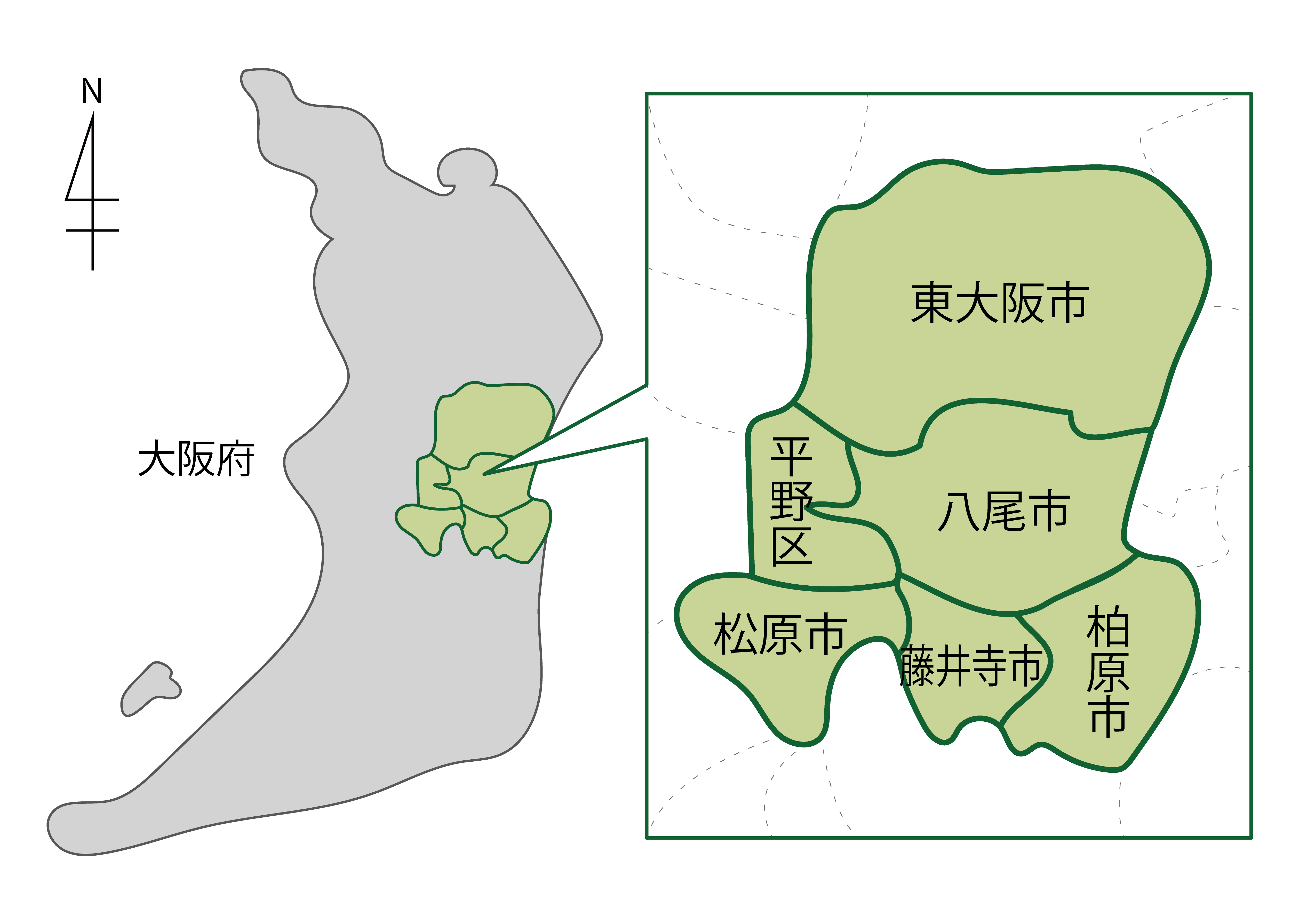 対応地域の地図