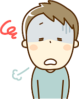 不安が増す悪循環に入るイラスト