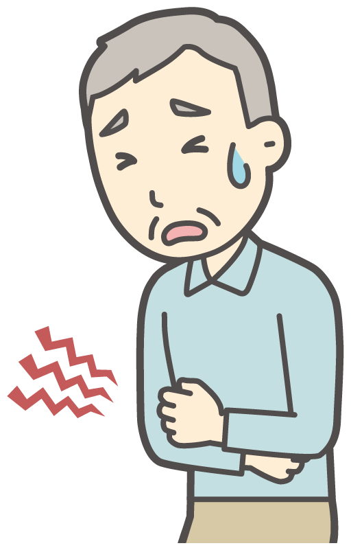お腹が痛い人