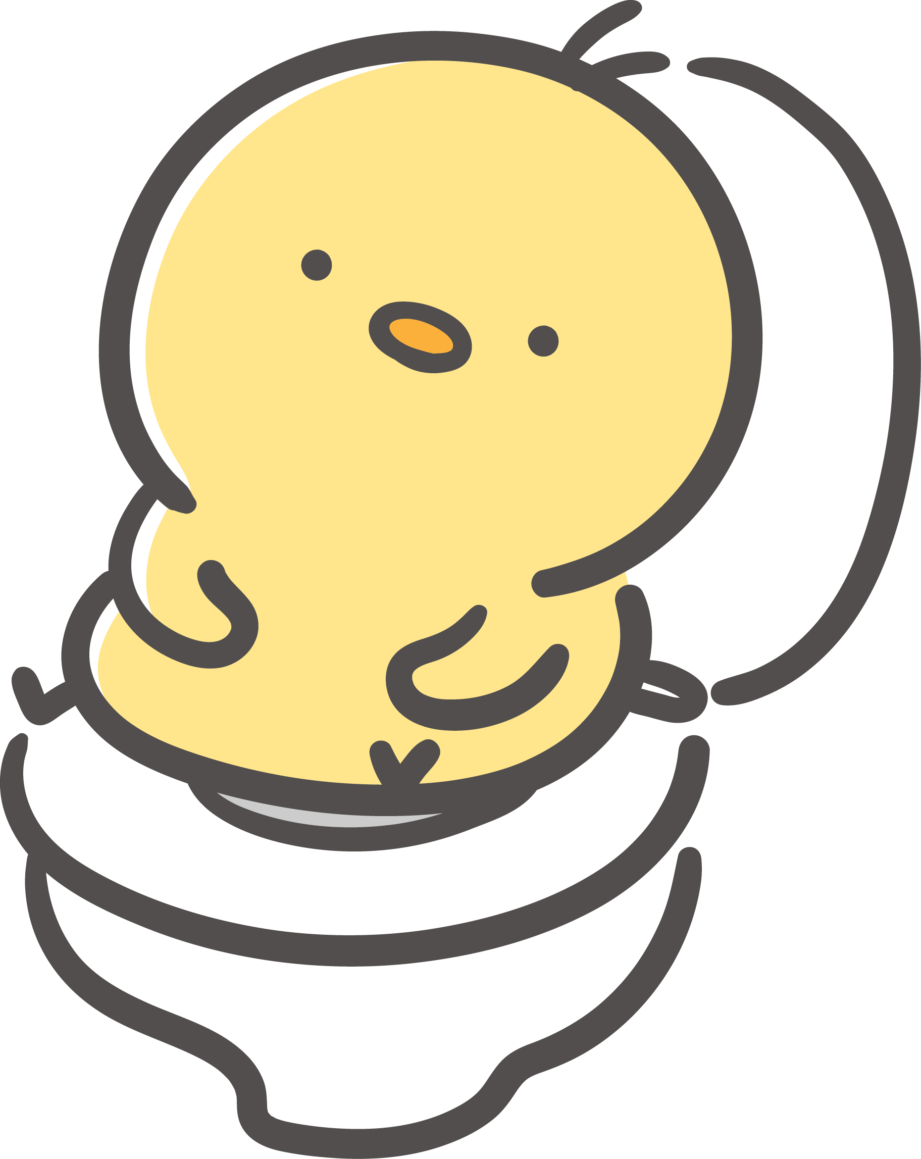 トイレするひよこ