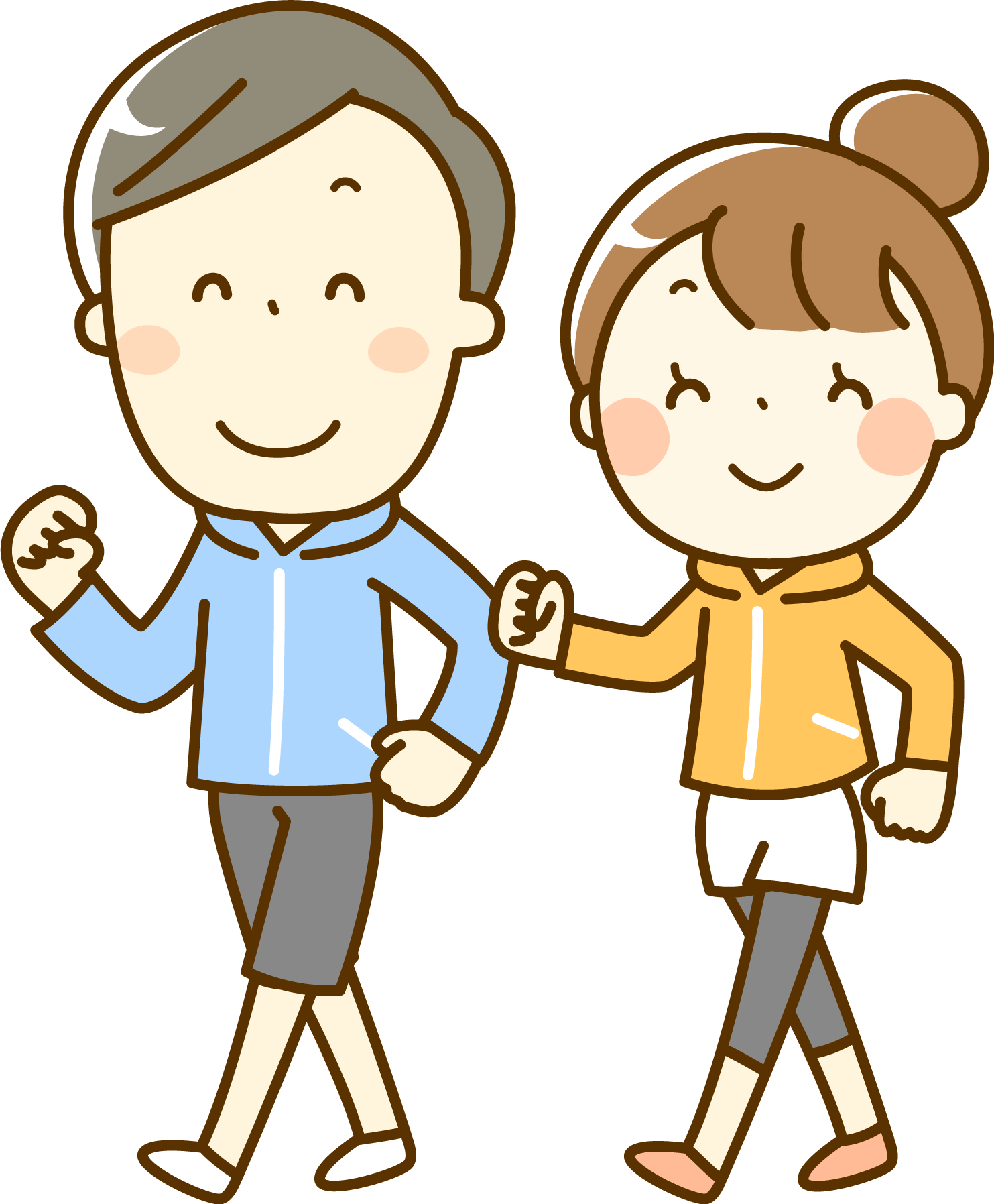 散歩をする夫婦
