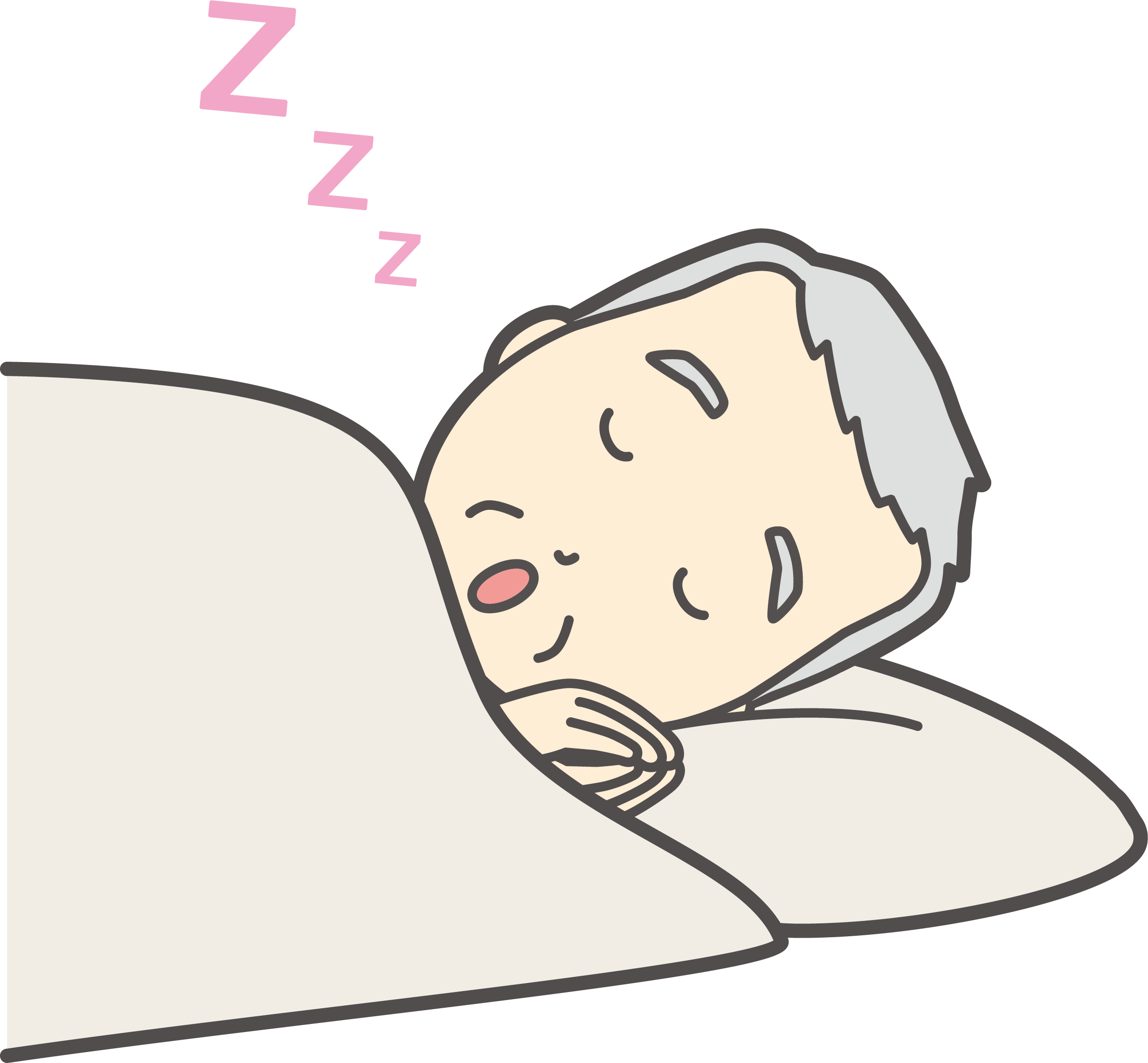 眠っているおじいさん