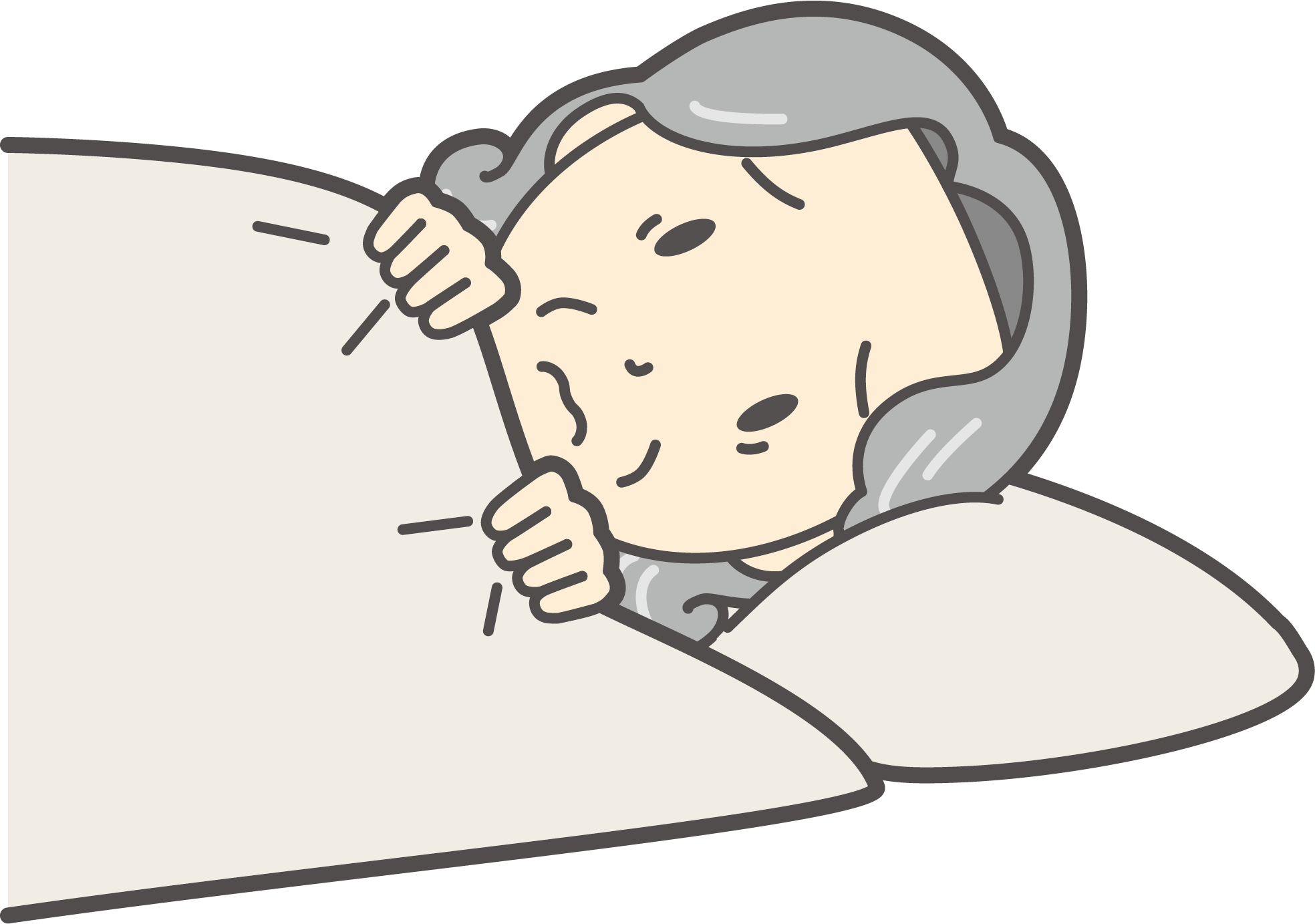 眠れない人