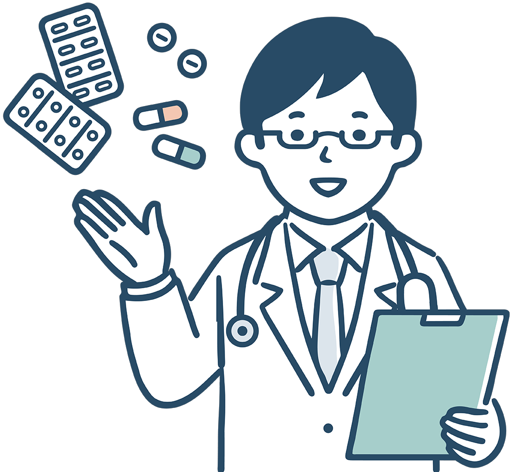 薬を勧めるお医者さん
